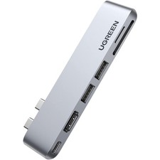 UGREEN 6-in-2 USB-C Hub for MacBook Pro/Air, 4K HDMI, USB 3.0, SD/TF Reader picture