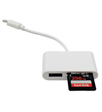 USB-C SD Card Reader 3 in 1 - Micro SD - Full Size SD - USB for Phone + Computer picture