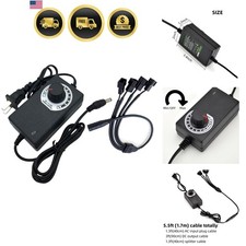 12V PC Fan Speed Controller, Fan Power Supply 100-240V AC to 3-12V DC 36W Adj... picture