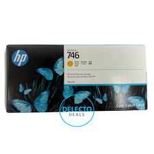 GENUINE HP 746 300-ml Yellow DesignJet Ink Cartridge, P2V79A SEALED BOX  8/2027 picture