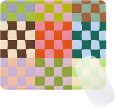 Cute Colorful Mouse Pad,Retro Checkered Pattern Mousepad,Square Aesthetic picture