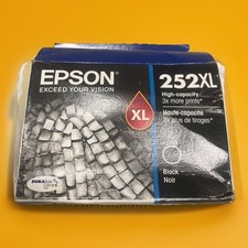Genuine Epson 252xl Black High Capacity Ink Cartridge Exp 2024 picture