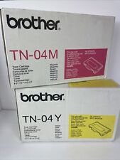 Lot of 2 Brother TN-04Y and TN-04M Genuine Toner for  HL-2700CN MFC-9420CN picture