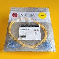 🔥 5 Units ~ FS.com 9/125 Single Mode Fiber Patch Cable SC/UPC Duplex 2M 🔥 picture