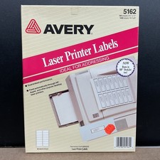 Avery Laser Printer Labels 1 1/3” X 4” Permanent Self-Adhesive - Open Box picture