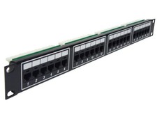 24 Port Telco Patch Panel, 6P2C RJ-11, 1U, Voice Grade CAT3, Male Telco picture