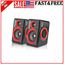 Gaming Speakers 6x9 PC Surround Sound System Loud Deep Bass USB Desktop Computer picture