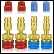 Brass R1234YF to R134A Adapter Kit for Car AC - High Low Side Quick Connect F... picture