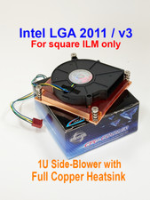 EverCool Square ILM LGA2011 V3 Low Profile 1U Copper CPU Heatsink Blower Fan picture