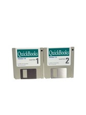Vintage Quickbooks Version 1.0 Install Disks 3.5