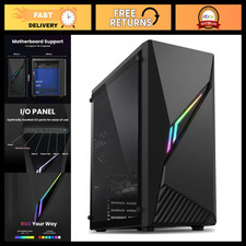 Compact ATX Mid-Tower RGB Gaming PC Case - Stylish Design, Excellent Cooling, Ea picture