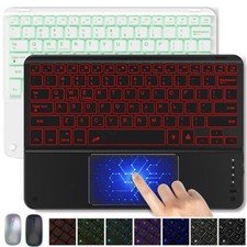 Rechargeable Backlit Bluetooth Touchpad Keyboard Mouse For Android IOS Tablet PC picture