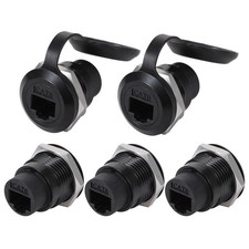5 PCS RJ45 Panel Mount Connector Cat6 8P8C Ethernet LAN Pass Through Coupler picture