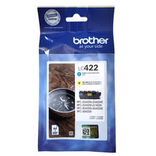 Genuine Brother LC422 Cyan & Yellow Ink Cartridges - New & Sealed (Single Pack) picture
