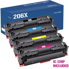 4pk 206A 206X Toner Cartridges For HP Color Laserjet Pro  M283fdw M283cdw M255dw picture