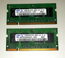 1GB SAMSUNG DDR2 KIT 2 X512MB 2rX 16 PC2 4200S 444 -12-A3 picture