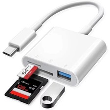 USB C SD Card Reader for iPhone 15 16 17 iPad Mac Pro Air Micro SD Adapter USB A picture