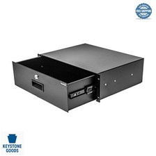 3U Rack Mount Drawer 19 Inch Locking Server Cabinet Deep Drawer with Key Black picture