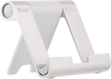 AmazonBasics Multi-Angle Portable Stand for Tablets and Phones - Silver picture
