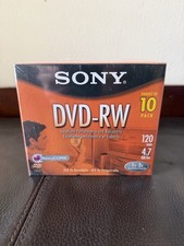 Sony DVD-RW 10-Pack New Box Contains Re-recordable 4.7 GB, 120-minute Blank DVDs picture