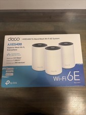 TP-Link Deco XE75(3-pack) AXE5400 Tri-Band Mesh Wi-Fi 6E System White **SEALED** picture