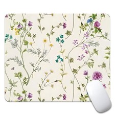 Square Mouse Pad Cute Flower Branch Pattern Gaming Soft NonSlip Mat picture
