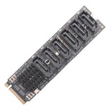 M.2 MKEY PCI-E Riser Card M.2 NVME To SATA3.0 PCIE To  6Gpbsx6-Port2931 picture