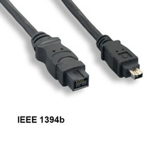 Kentek 10ft IEEE1394b 9Pin to IEEE-1394a 4Pin Cable Firewire 400Mbps iLINK DV PC picture