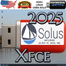 Solus 2025 XFCE – Bootable USB Live Installer – PC & Intel Mac – UEFI/BIOS picture