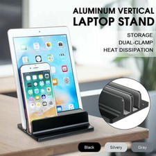 Aluminum Vertical Laptop Tablet Stand Space-saving Holder For MacBook Notebook picture