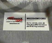 TerraWave M6025045MO13602 802.11n 2.4/5GHz Ceiling MIMO Omni RP-TNC picture