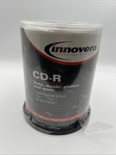 NEW 100 PK innovera CD-R Music 80Min Inkjet Printable Surface Blank Disc Spindle picture