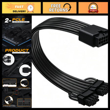 12V HPWR Cable Extension 16 Pin Female to Dual 8 Pin PCIe GPU Power Cable 30cm picture