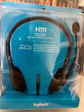 NEW Genuine logitech H111 Lightweight Black Stereo Headset  Discount On More picture