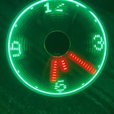 USB Clock Fan LED Display Flexible Mini USB Powered Fan for PC Notebook picture