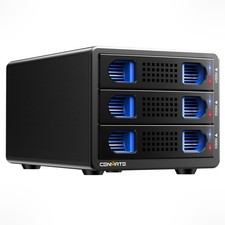 Aluminum 3 Bay Hard Drive Enclosure with Cooling Fan for 2.5“/3.5