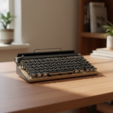 Retro Typewriter-Style Mechanical Keyboard - LED Backlit 83 Keys, Bluetooth 5.0 picture