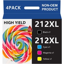 4PK 212XL T212XL Ink Cartridges For Epson WorkForce WF-2830 WF2850 XP4100 4105 picture