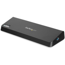 StarTech USB-A Dual Monitor Dock, HDMI & 4K DP, 4x USB-A, Monitor, Black picture