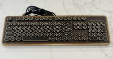 RK104 Retro Mechanical Typewriter Keyboard, Wired Full-Size 104 Circle Keys. picture