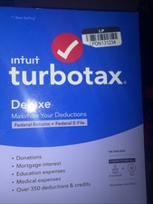 TurboTax Deluxe CD or Download Federal Returns & E-File Tax Year 2022 NEW picture