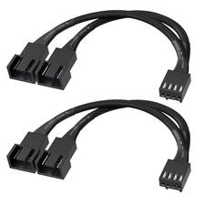Cable Matters 2-Pack 2 Way 4 Pin PWM Fan Splitter Cable - 4 Inches, PC Fan picture