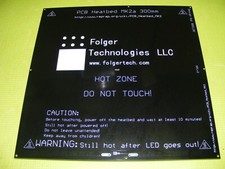 x2 MK2a BLACK SQUARE FIBERGLASS PCB 12V 300MMX2MM HEATED HOT BED 3D PRINTER USA  picture