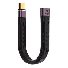 QIANRENON Short USB C 4.0 Cable 100W, 40Gbps Type C Female to Male Data...  picture