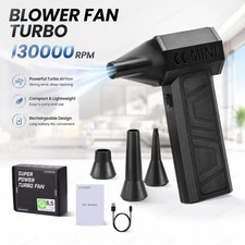 130000RPM Electric Air Duster Cordless Mini Jet Dry Blower Portable Turbo Fan picture