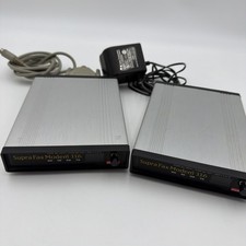 Lot of 2 Supra Fax Modem 33.6 External Modems Mac Serial Cable PSU Tested picture