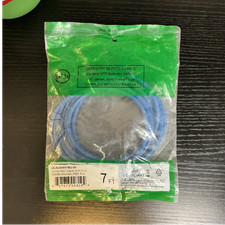 Cat5e RJ45 to RJ45 Ethernet Patch Cable 7 ft Blue Gold Plated picture