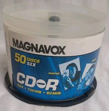 MAGNAVOX 49 DISCS 52 X CD-R 700MB 80MIN BLANK MEDIA DISCS: PHOTOS, MUSIC, FILES picture