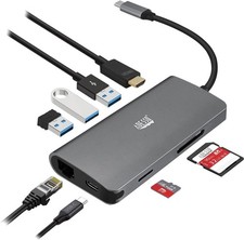 Adesso AUH-4030 USB C Docking Station 4K HDMI RJ45 100W PD 3 USB SD TF TAA picture