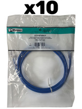 LOT x10 Panduit UTPSP6BUY 6ft Blue Cat 6 Class E Patch Cable Ethernet RJ-45 CM picture